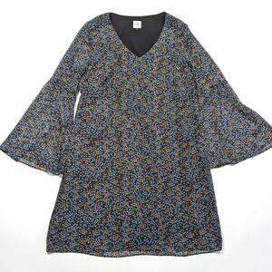 Cabi Dress Women's Size Medium Shift Floral 3648 Poise Bell Sleeves